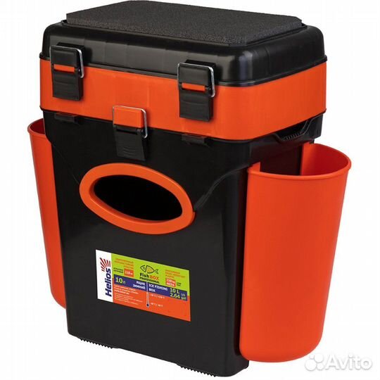 Ящик зимний FishBox (10 л) оранжевый Helios