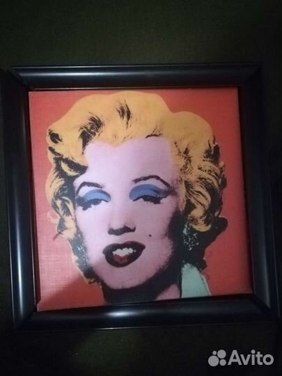 Картина Монро, зимний пейзаж, постер ретро 78 год