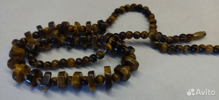 Бусы камень-тигровый глаз 49 см