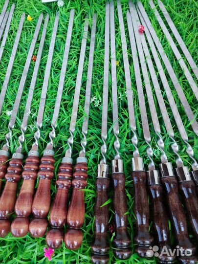 Шампура с деревянными ручками