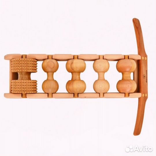 Массажер тренажер для спины и шеи роликовый