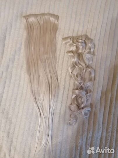 Волосы на заколках искусственные