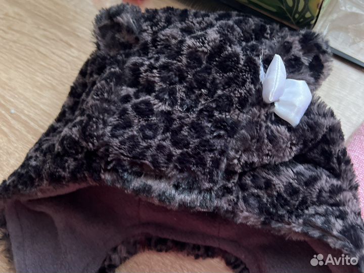 Шапка шлем зимняя для девочки