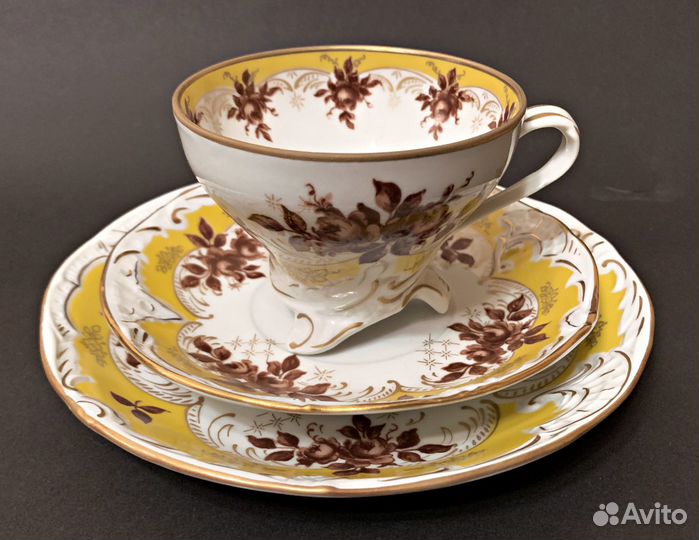 Чайные трио коллекционные (фарфор Schierholz гдр)