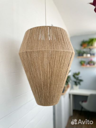 Плетеная люстра абажур (светильник)