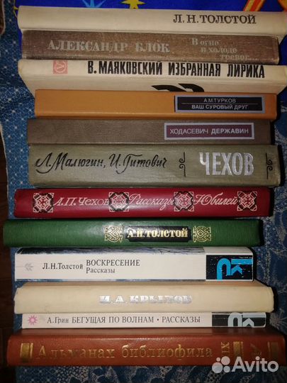 Книги (Блок, Толстой, Чехов, Крылов и другие)