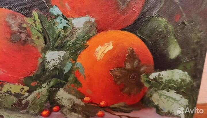 Картина маслом на холсте Хурма