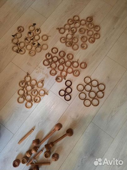 Кольца с зажимами и крючками для штор