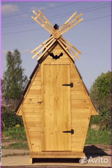 Уличный туалет домик с установкой фрп 088