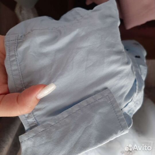 Рубашка на мальчика 6-8 лет, голубая