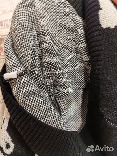 Свитер подростковый оверсайз 46 эмо кости скелет