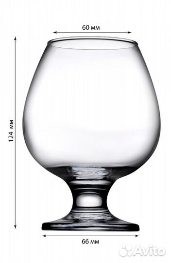 Набор бокалов для коньяка новый