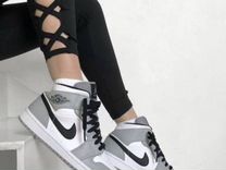 Кроссовки Nike Air jordan, серые, черно-белые