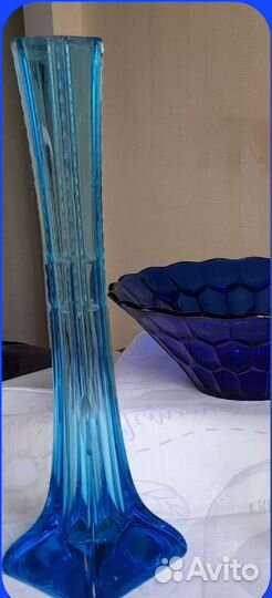 Вазы из цветного стекла СССР