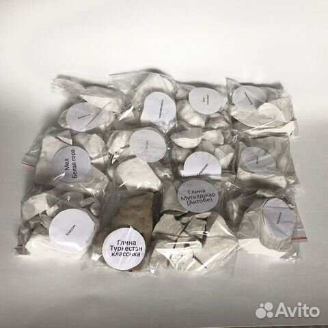 Пробники мела и глины природные