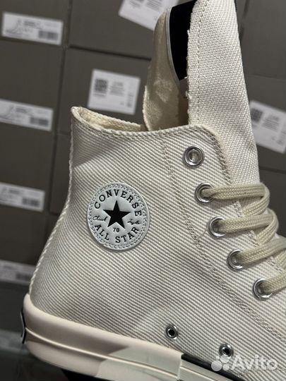 Rick Owens Drkshdw Converse Turbodrk White