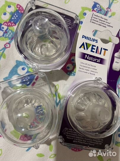 Соски бутылочные avent