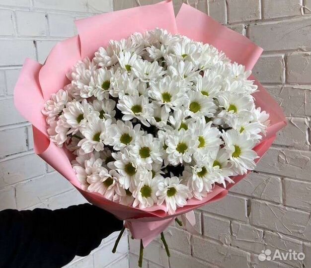 Хризантема любого цвета. Букет-гигант