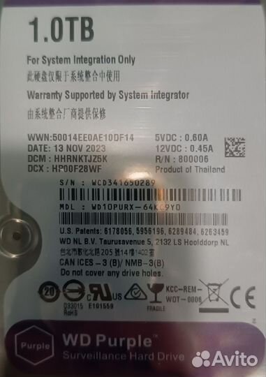 Жесткий диск WD Purple