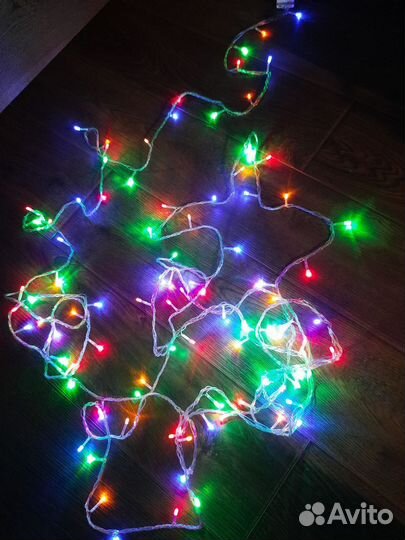 Гирлянда разноцветная светодиодная 9 м, 8 режимов