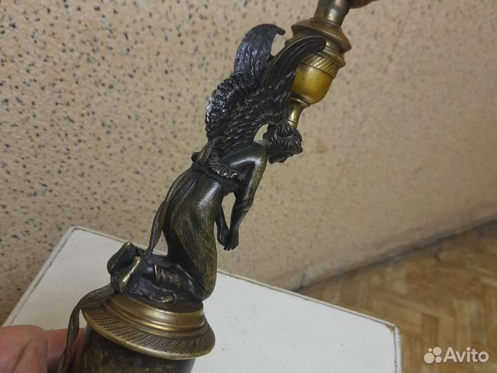 Подсвечник бронза, детали старинные