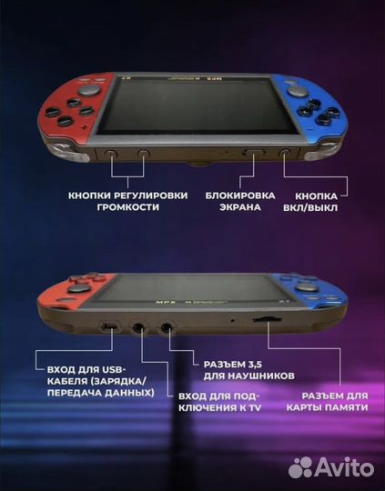 Портативная игровая консоль X7 Plus