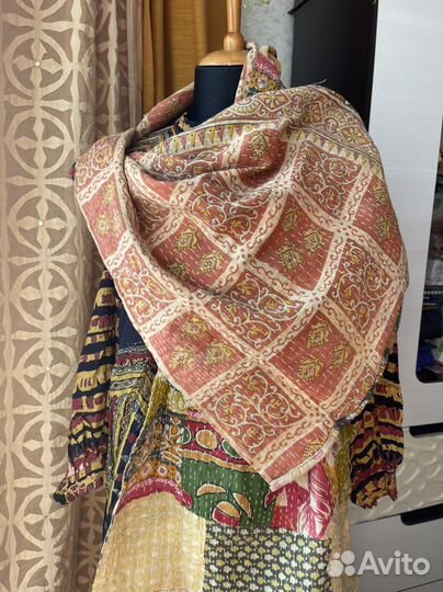 Шарфы, ручная стежка в технике Сашико