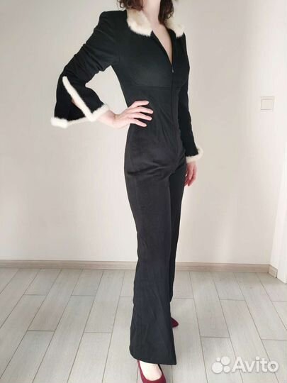 Комбинезон женщина-кошка костюм на хэллоуин