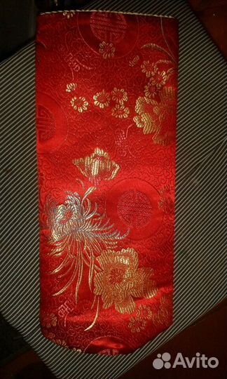 Праздничный Шелковый футляр для бутылки новый Кита