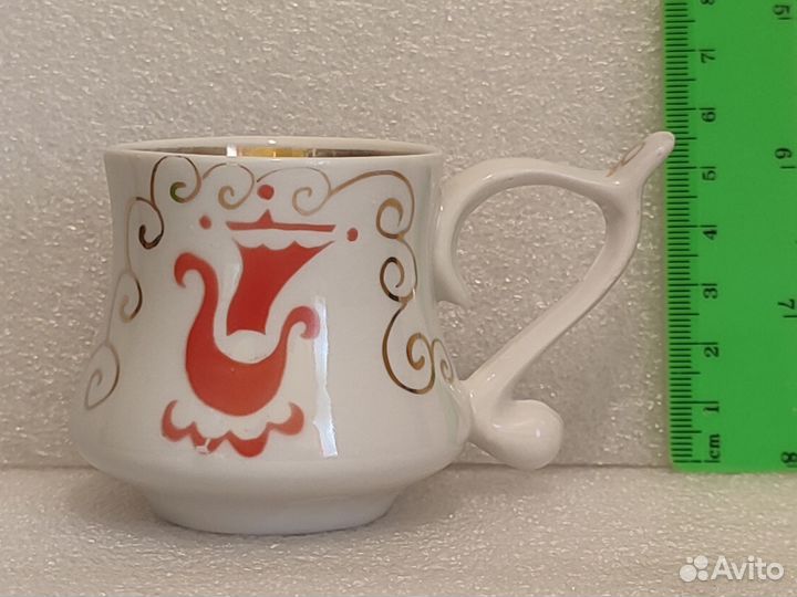 Кружка кофейная. Чашка. Фарфор. Бронницы. Клеймо