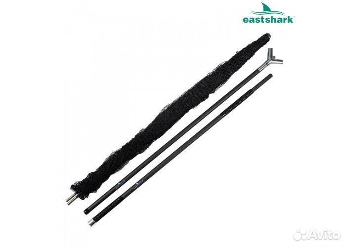 Подсак карповый 2х частн голова 105*100см карбон