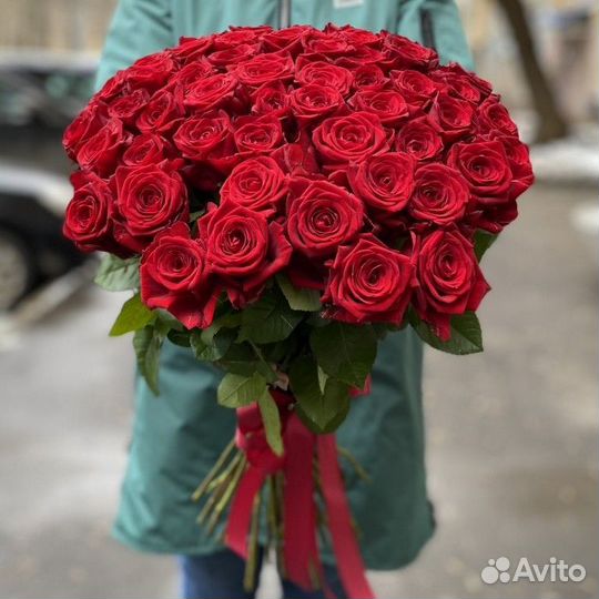Розы Доставка цветов 101 роза