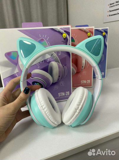 Светящиеся беспроводные наушники CAT детские