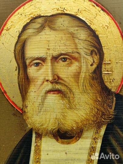 Старинная икона св Серафим Саровский