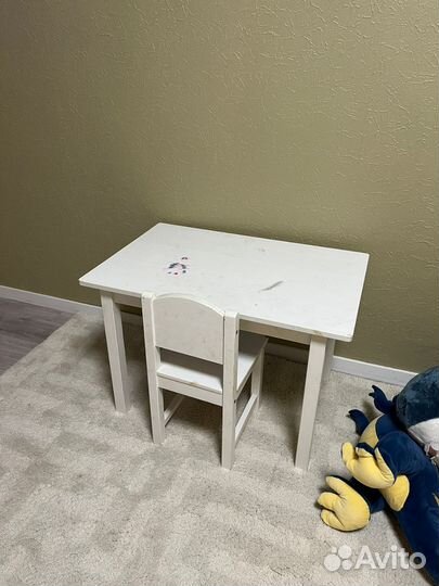 Детский стол и стул икеа