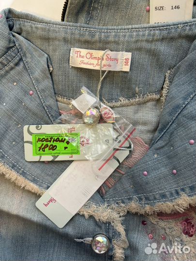 Детский джинсовый костюм деним