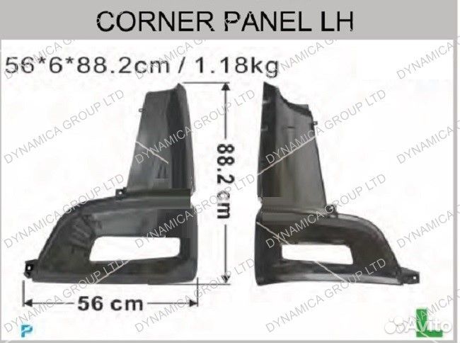 Щека угловая панель кабины LH Mitsubishi Fuso Supe