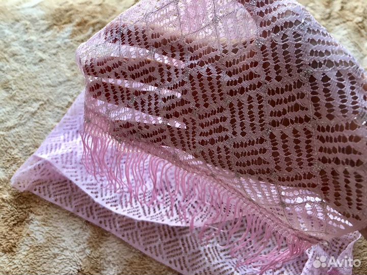 Женский шарф палантин платок лёгкий, розовый