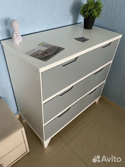 Белый комод шпон дуба Соня