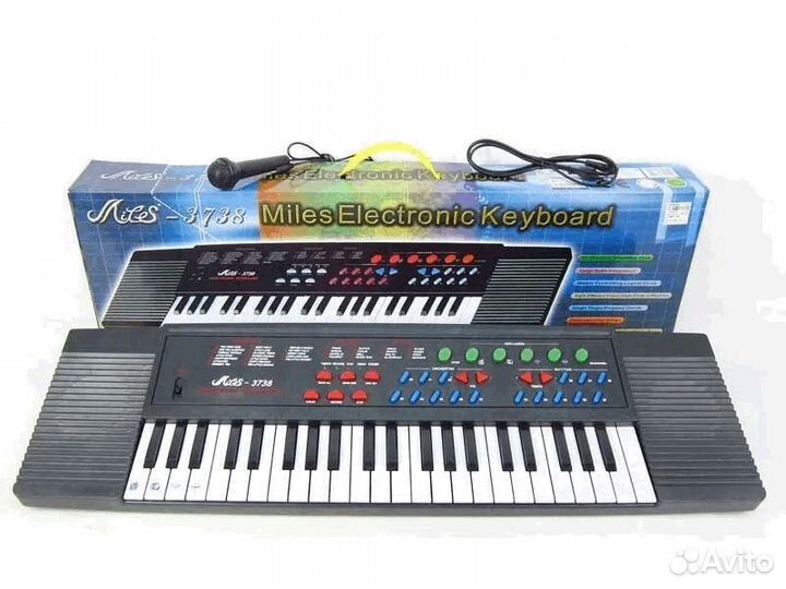 Детский синтезатор с микрофоном 43 клавиши