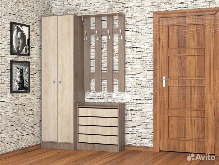 Прихожая Ямайка. Комплект 2 (Ясень шимо)