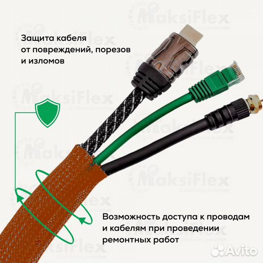 Змеиная кожа оплетка для кабеля D 4-8