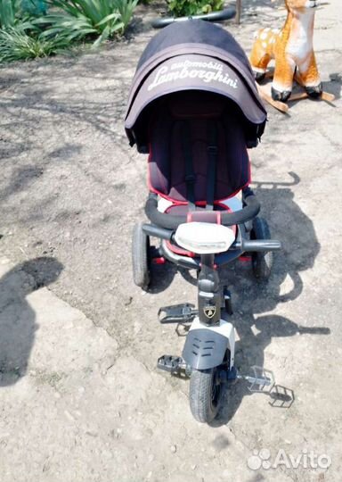 Детский велосипед с ручкой lamborghini