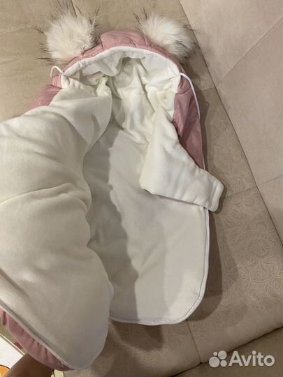 Зимний конверт в коляску до 68