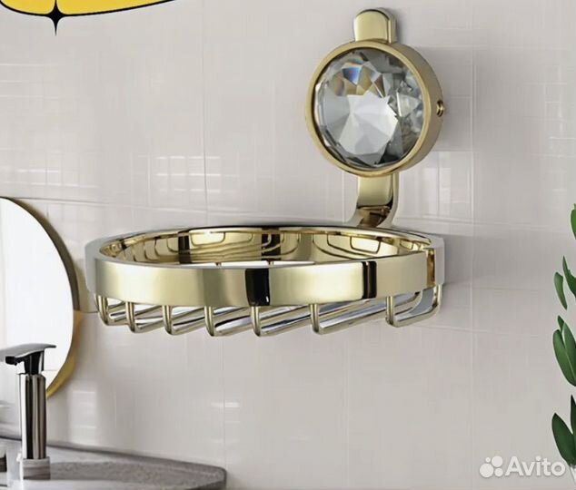 Настенная мыльница латунь