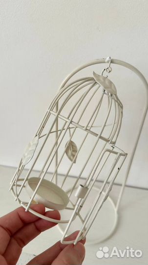 Клетка декоративная белая