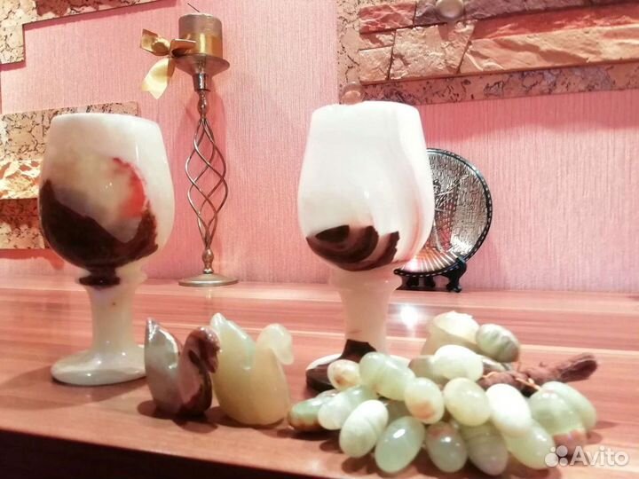 Чаши из натурального камня оникса