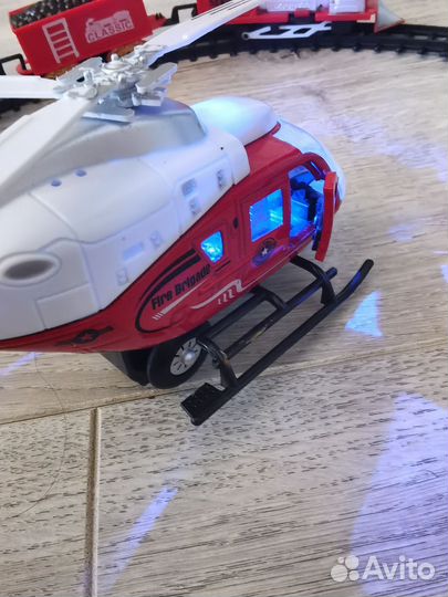 Железная дорога и вертолёт