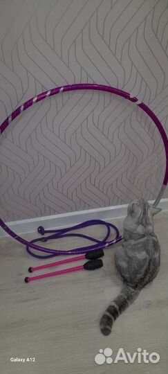 Обручи 65 см и 75 см, скакалка, мяч Сacot 15 см