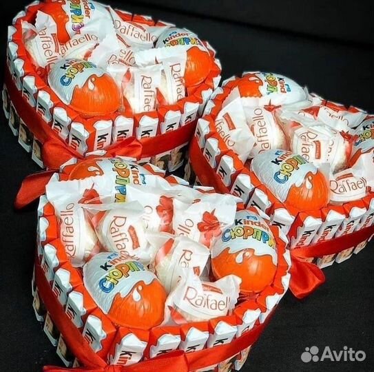 Сладкие подарки ручной работы.Киндер торты,букеты